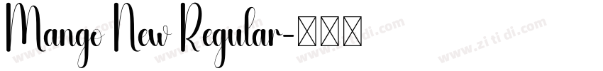 Mango New Regular字体转换